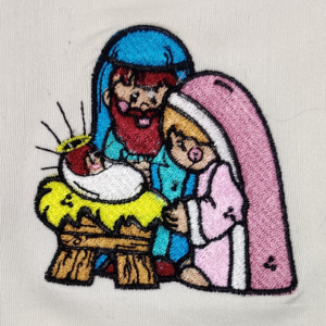 Nativity Scene Embroidery Design